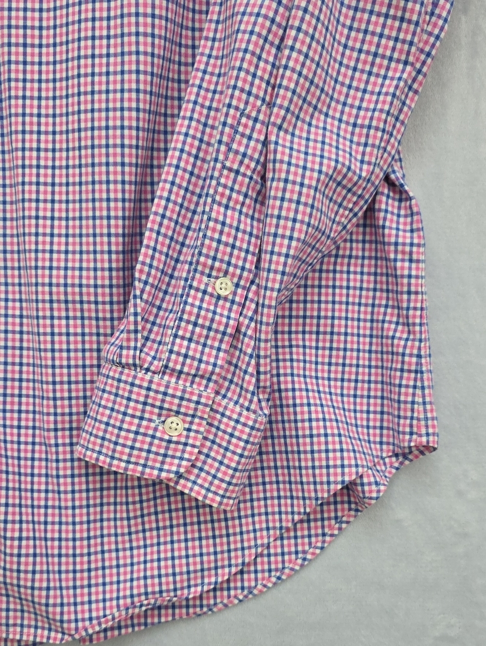 *Ralph Lauren Pink and Blue Check Button-Down Shirt Classic Fit XL - Picture 4 of 8